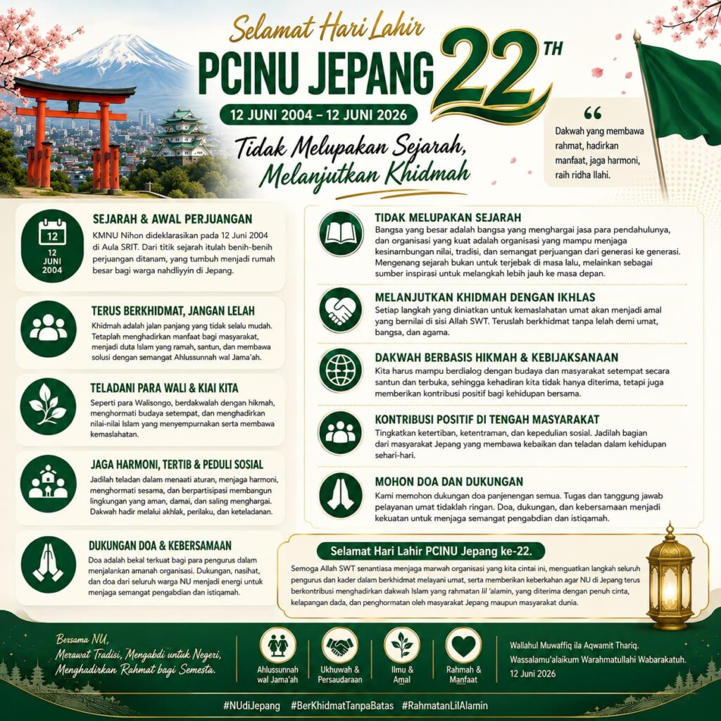 Harlah ke-22 PCINU Jepang